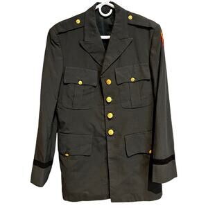 Vintage US Army Dress Green Jacket Redman Military Tailors Houston